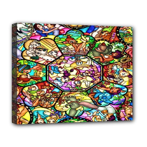 Character Disney Stained Deluxe Canvas 20  X 16  (stretched) by artworkshop