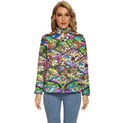 Character Disney Stained Women s Puffer Bubble Jacket Coat by artworkshop
