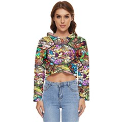 Character Disney Stained Women s Lightweight Cropped Hoodie by artworkshop