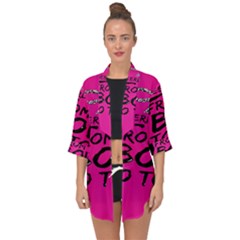 Bow To Toe Cheer Open Front Chiffon Kimono by artworkshop