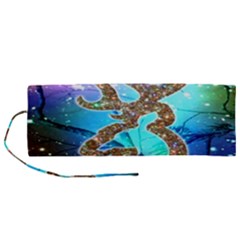 Browning Deer Glitter Galaxy Roll Up Canvas Pencil Holder (m) by artworkshop