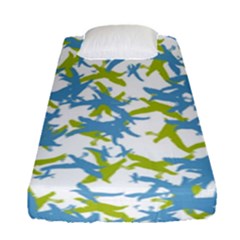 Birds Silhouette Motif Random Pattern Fitted Sheet (single Size) by dflcprintsclothing