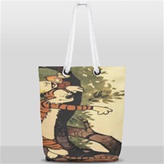 Calvin And Hobbes Full Print Rope Handle Tote (small) by artworkshop