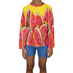 Watermelon Kids  Long Sleeve Swimwear by artworkshop