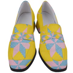 Geometry Women s Chunky Heel Loafers by Sparkle