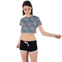 Digitalart Tie Back Short Sleeve Crop Tee View1
