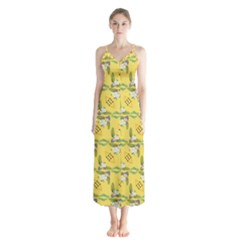 Digitalart Button Up Chiffon Maxi Dress by Sparkle