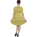 Digitalart Quarter Sleeve Ruffle Waist Dress View2