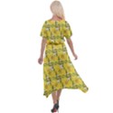 Digitalart Cross Front Sharkbite Hem Maxi Dress View2