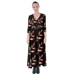 Spring Leafs Button Up Maxi Dress by Sparkle
