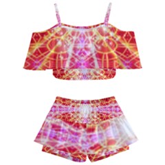 Bursting Energy Kids  Off Shoulder Skirt Bikini by Thespacecampers