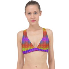 Electric Sunset Classic Banded Bikini Top by Thespacecampers