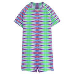 Electro Stripe Kids  Boyleg Half Suit Swimwear by Thespacecampers