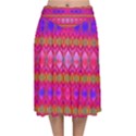 Pink Mirrors Velvet Flared Midi Skirt View1