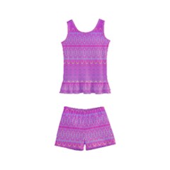 Pink Paradise Kids  Boyleg Swimsuit by Thespacecampers