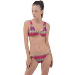 Psychedelic Synergy Ring Detail Crop Bikini Set by Thespacecampers