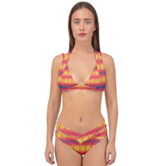 Tranquil Peaches Double Strap Halter Bikini Set by Thespacecampers