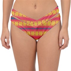 Tranquil Peaches Double Strap Halter Bikini Bottom by Thespacecampers