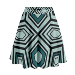 Abstract Pattern Geometric Backgrounds High Waist Skirt by Eskimos