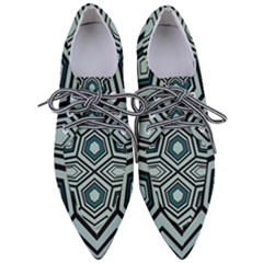 Abstract Pattern Geometric Backgrounds Pointed Oxford Shoes by Eskimos