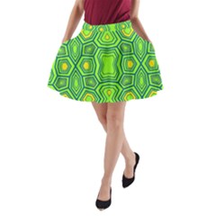 Abstract Pattern Geometric Backgrounds  A-line Pocket Skirt by Eskimos