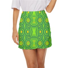 Abstract Pattern Geometric Backgrounds  Mini Front Wrap Skirt by Eskimos