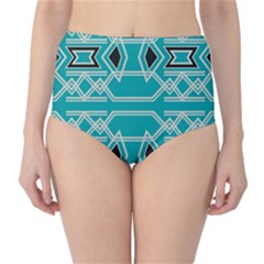 Abstract Pattern Geometric Backgrounds  Classic High-waist Bikini Bottoms by Eskimos