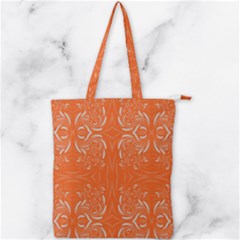 Folk Flowers Print Floral Pattern Ethnic Art Double Zip Up Tote Bag by Eskimos