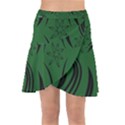 Folk flowers print Floral pattern Ethnic art Wrap Front Skirt View1
