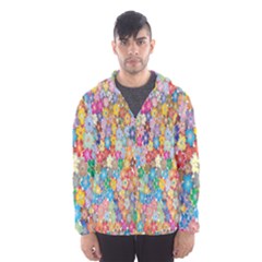 Floral Flowers Men s Hooded Windbreaker by artworkshop