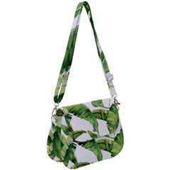 Sheets Tropical Plant Palm Summer Exotic Saddle Handbag by artworkshop