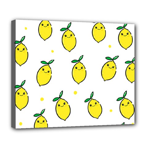 Pattern Lemon Texture Deluxe Canvas 24  X 20  (stretched) by artworkshop