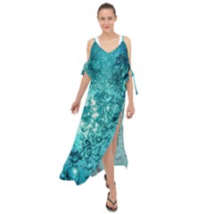 Bubbles Water Bub Maxi Chiffon Cover Up Dress by artworkshop