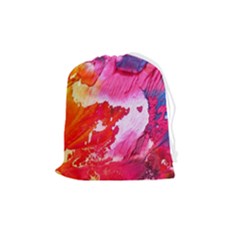 Colorful Painting Drawstring Pouch (medium) by artworkshop