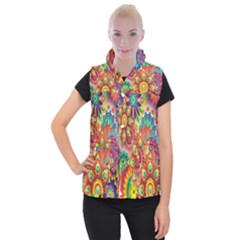 Mandalas Colorful Abstract Ornamental Women s Button Up Vest by artworkshop