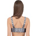 Barcode Pattern Cage Up Bikini Top View2