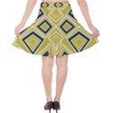 Abstract pattern geometric backgrounds   Velvet High Waist Skirt View2