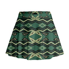 Abstract Pattern Geometric Backgrounds Mini Flare Skirt by Eskimos