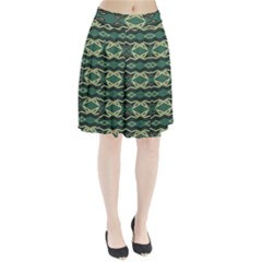 Abstract Pattern Geometric Backgrounds Pleated Skirt by Eskimos