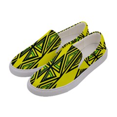 Abstract Pattern Geometric Backgrounds Women s Canvas Slip Ons by Eskimos