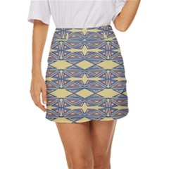 Abstract Pattern Geometric Backgrounds  Mini Front Wrap Skirt by Eskimos