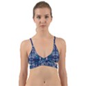 Folk flowers print Floral pattern Ethnic art Wrap Around Bikini Top View1