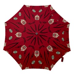 Folk Flowers Print Floral Pattern Ethnic Art Hook Handle Umbrellas (medium) by Eskimos