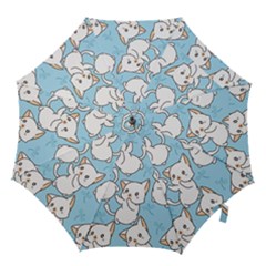 Seamless-little-cat-dragonfly-pattern Hook Handle Umbrellas (medium) by Jancukart