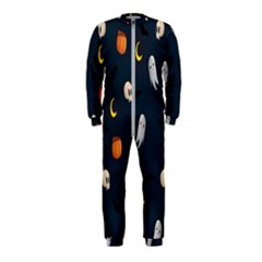 Halloween Ghost Pumpkin Bat Skull Onepiece Jumpsuit (kids) by artworkshop