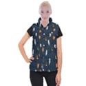 Halloween Ghost Pumpkin Bat Skull Women s Button Up Vest View1
