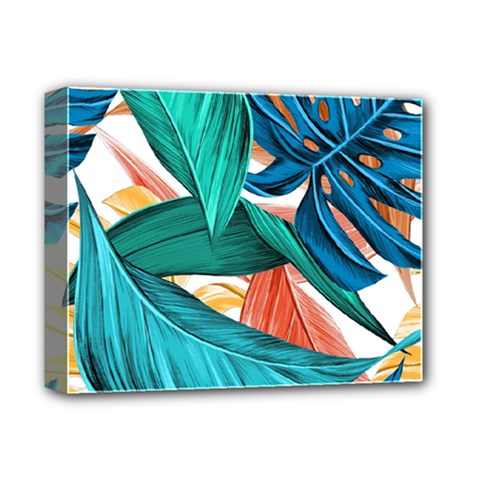 Leaves Tropical Exotic Deluxe Canvas 14  X 11  (stretched) by artworkshop