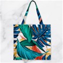 Leaves Tropical Exotic Zipper Grocery Tote Bag View2