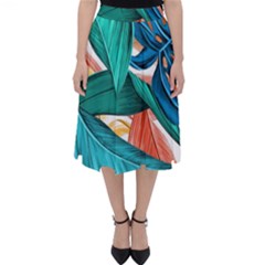 Leaves Tropical Exotic Classic Midi Skirt by artworkshop