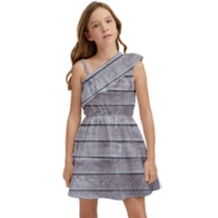 Wood Wooden Wall Wooden Boards Wall Boards Wall Kids  One Shoulder Party Dress by artworkshop